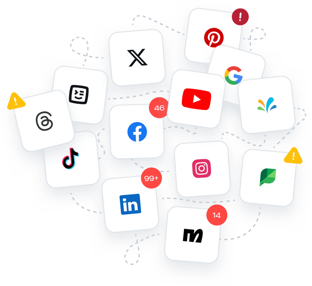 Commenti non letti su Facebook, LinkedIn, YouTube, Instagram, TikTok e altro