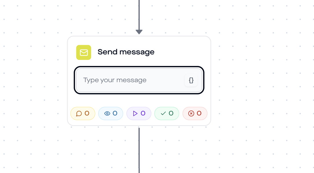 replient.ai Send Message Steg mit {{username}} Personalisierung – DM-automatisering für Affiliate-Links